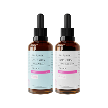 2er Ultra-Serum-Bundle mit hochkonzentriertem Collagen, Hyaluron und Bakuchiol | 2 × 50 ml