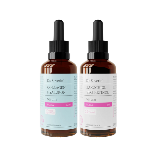 2er Ultra-Serum-Bundle mit hochkonzentriertem Collagen, Hyaluron und Bakuchiol | 2 × 50 ml